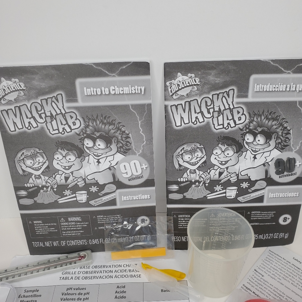 22‎ Pc. EduScience Wacky Lab Kids Intro Chemistry Interactive Set Incomplete - Picture 2 of 5